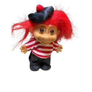Russ Around the World French Troll Doll with Red Hair and Beret 1990s